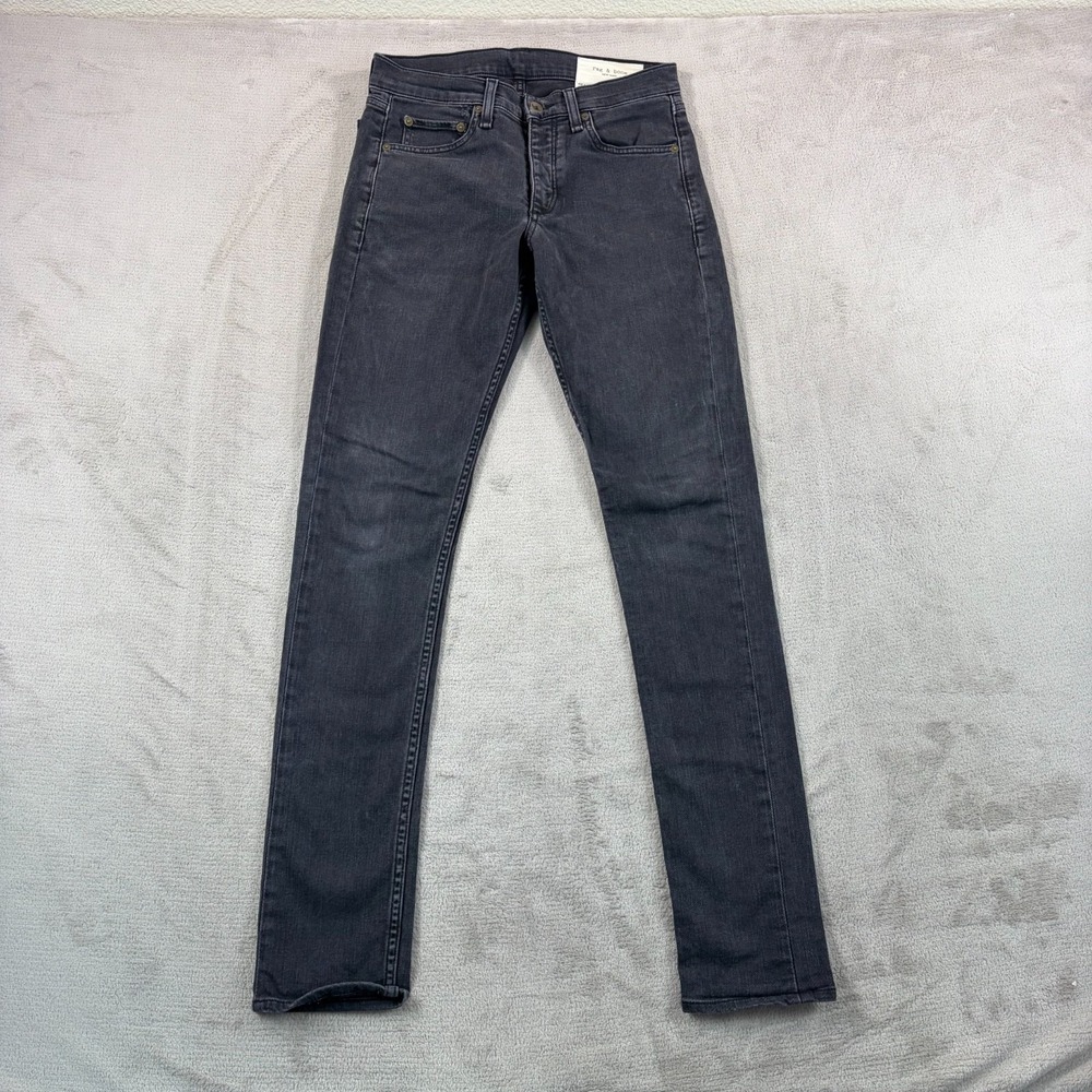 Rag & Bone Fit 1 Extra Slim Fit Jeans in Sterling Grey Men‎ 28x33 Button Fly